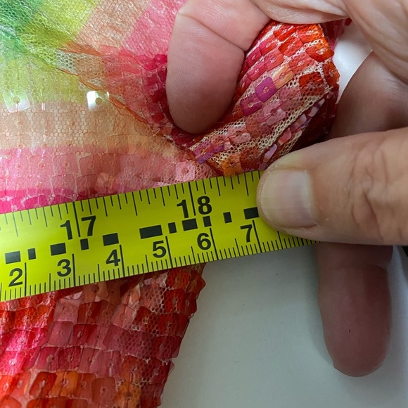 J Crew Dress Women's Sz 2 Watermelon Sequined Lined A-line MIdi Sparke NWT $129 - Picture 7 of 12